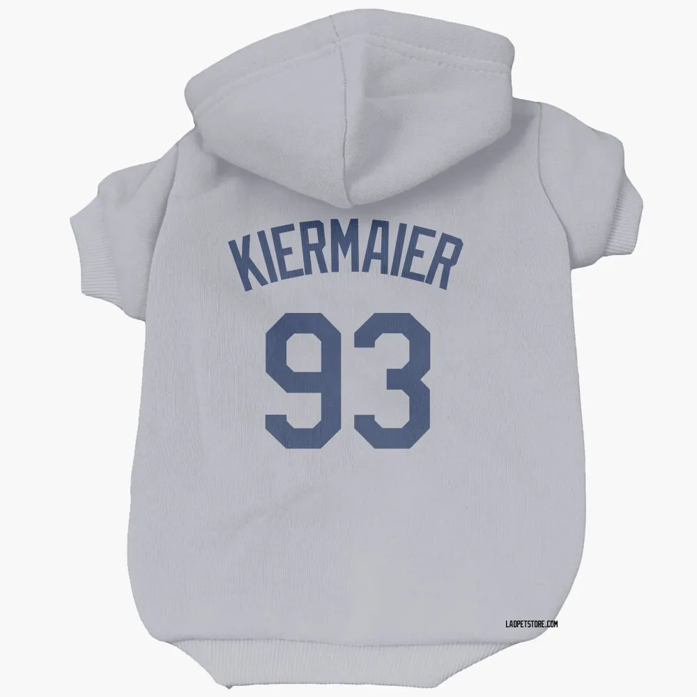 Los Angeles Dodgers Kevin Kiermaier Gray Pet Hoodie for Dog & Cat