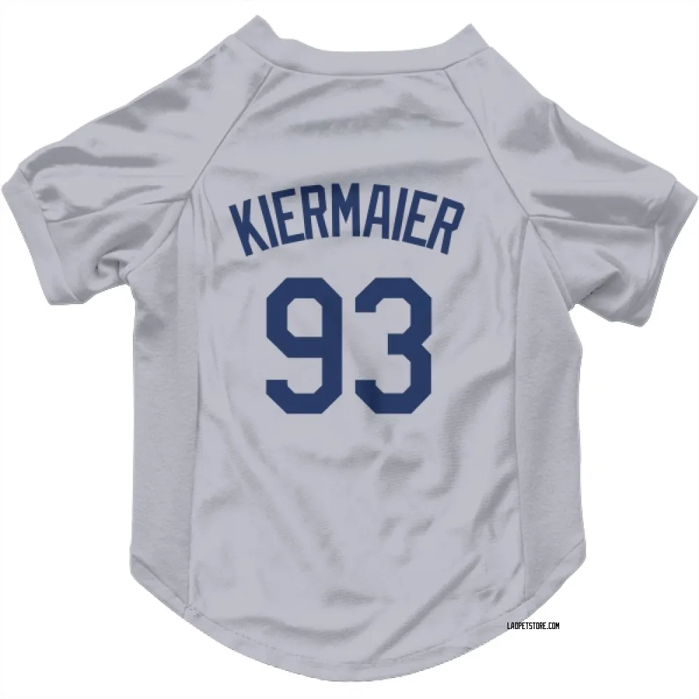 Los Angeles Dodgers Kevin Kiermaier Gray Pet Jersey for Dog & Cat