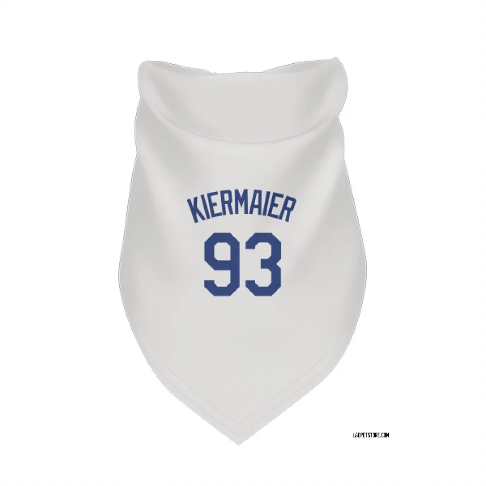 Los Angeles Dodgers Kevin Kiermaier White Pet Bandana for Dog & Cat