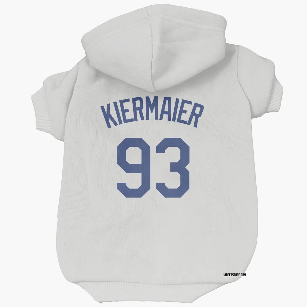 Los Angeles Dodgers Kevin Kiermaier White Pet Hoodie for Dog & Cat