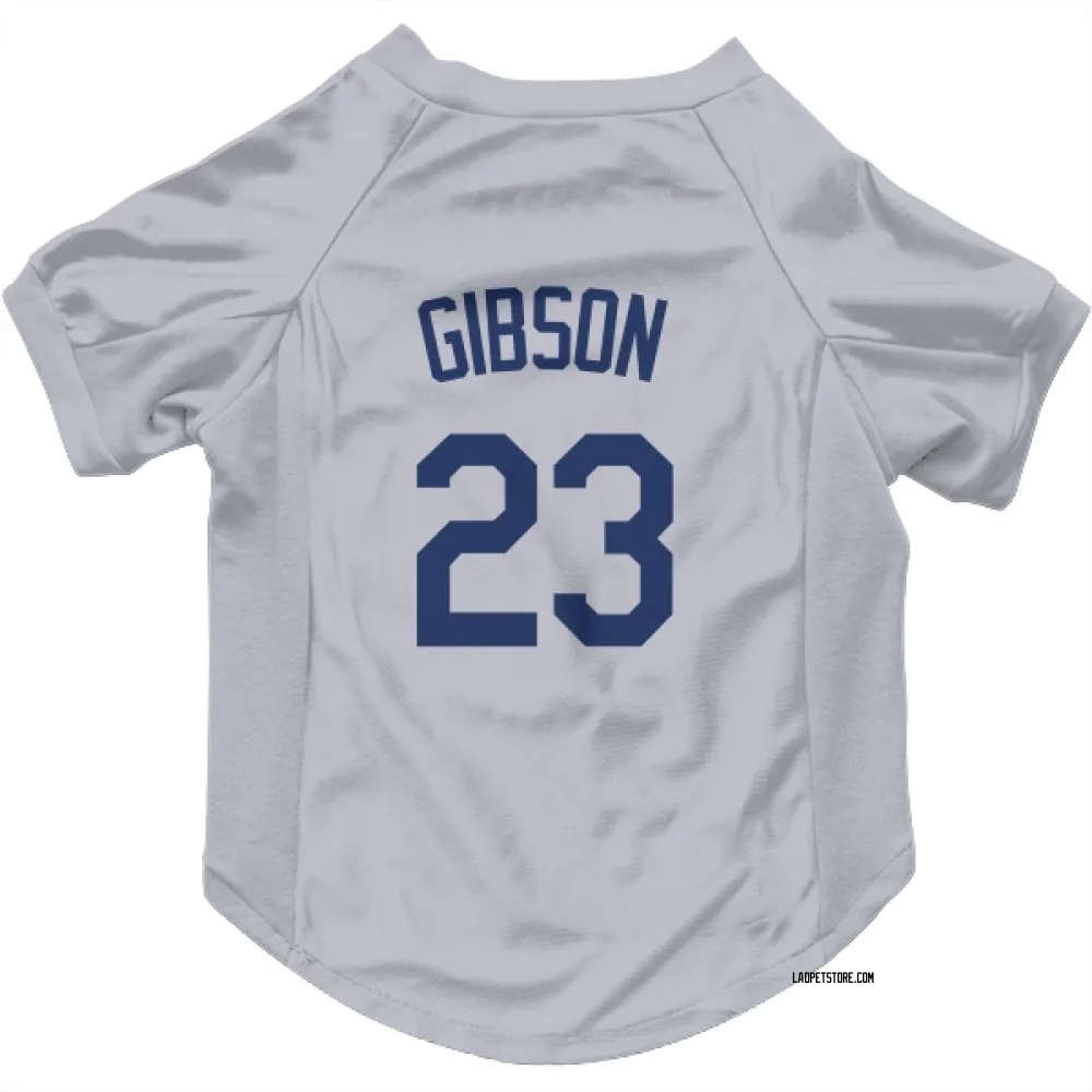Los Angeles Dodgers Kirk Gibson Gray Pet Jersey for Dog & Cat
