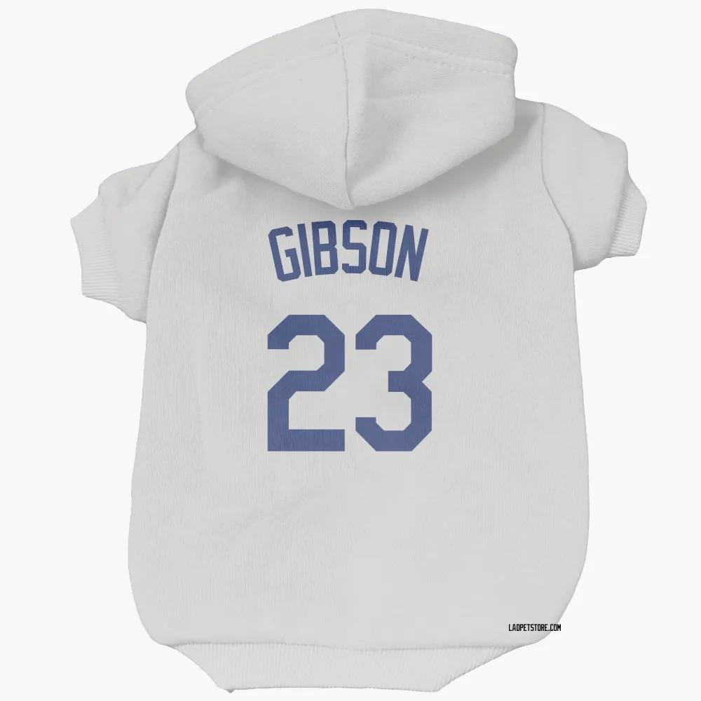 Los Angeles Dodgers Kirk Gibson White Pet Hoodie for Dog & Cat