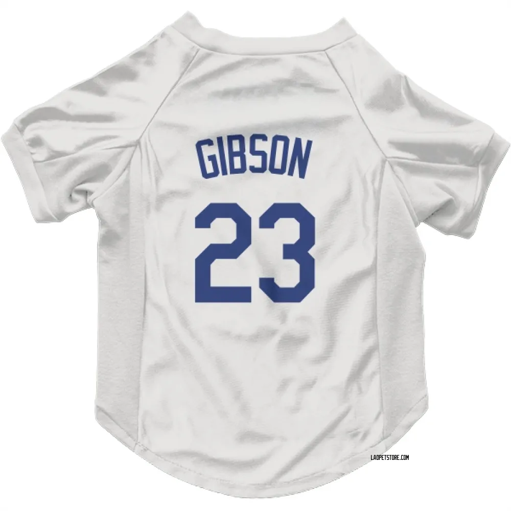 Los Angeles Dodgers Kirk Gibson White Pet Jersey for Dog & Cat