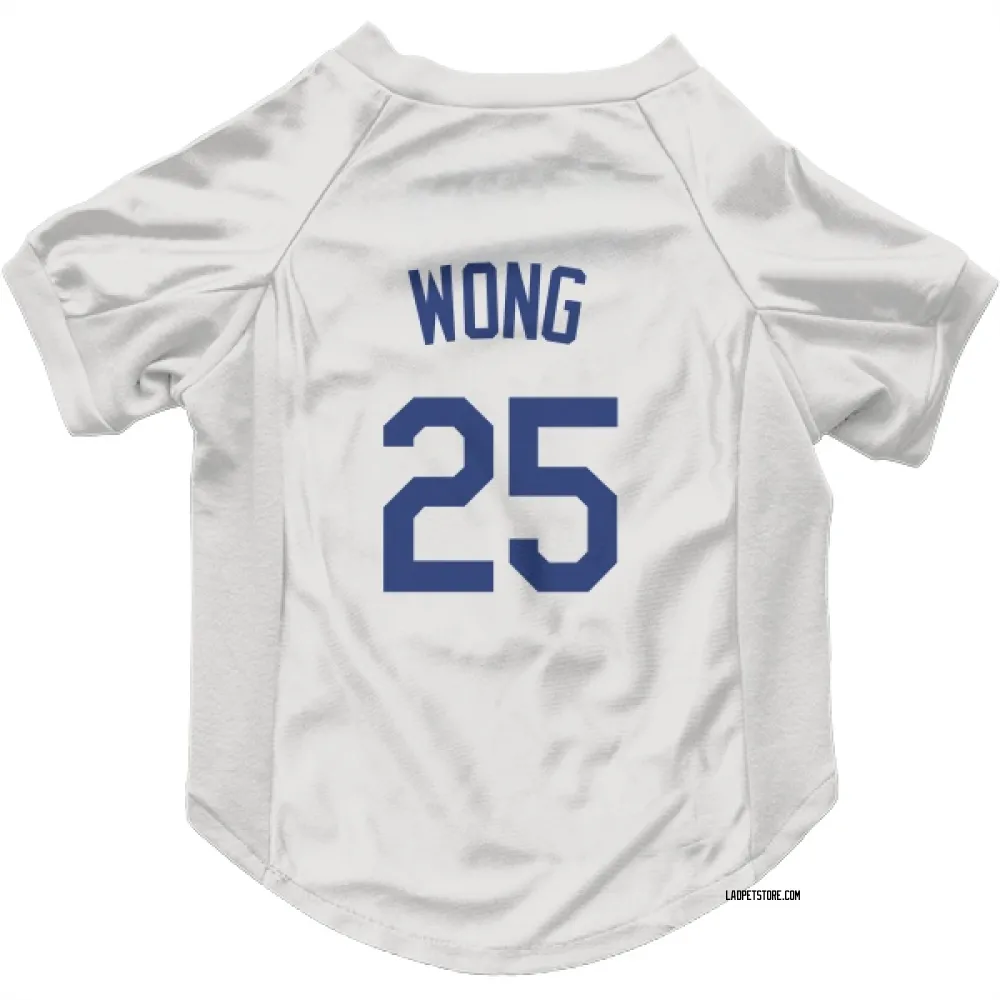 Los Angeles Dodgers Kolten Wong White Pet Jersey for Dog & Cat