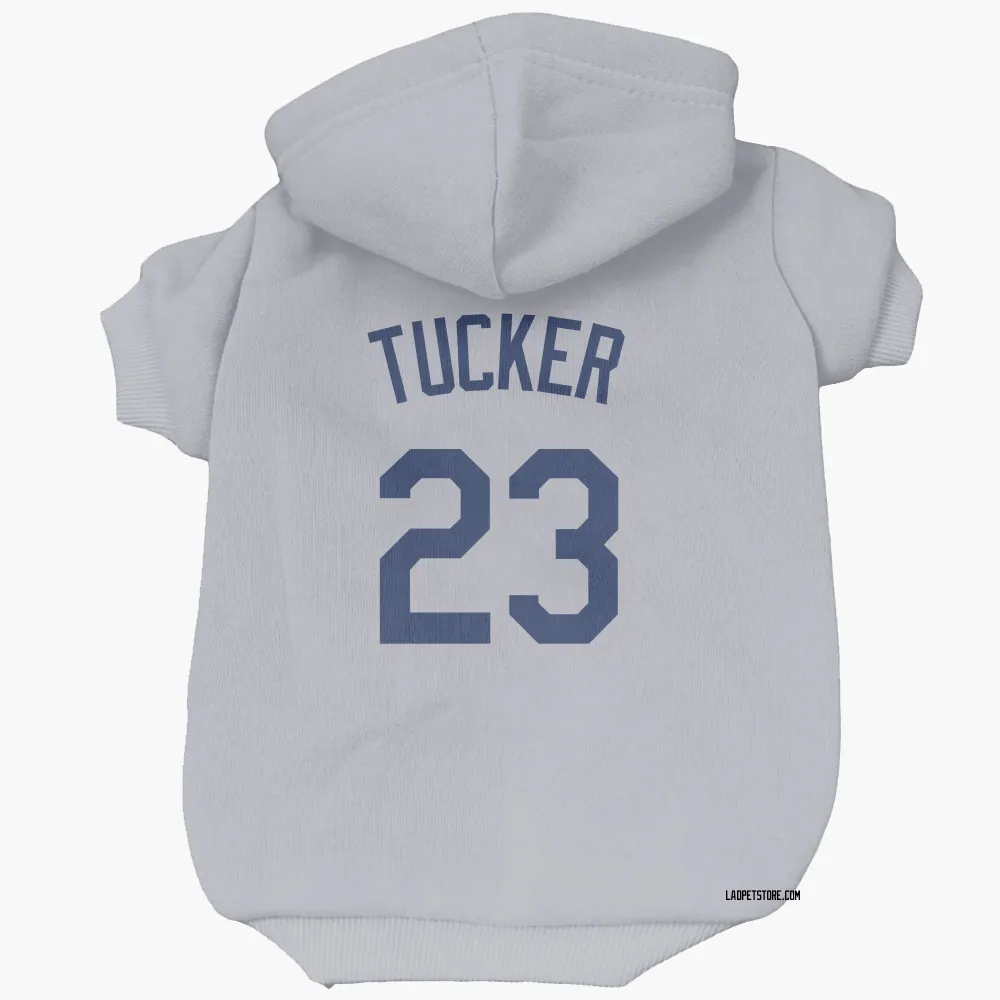 Los Angeles Dodgers Kyle Tucker Gray Pet Hoodie for Dog & Cat