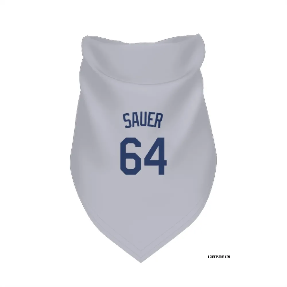 Los Angeles Dodgers Matt Sauer Gray Pet Bandana for Dog & Cat