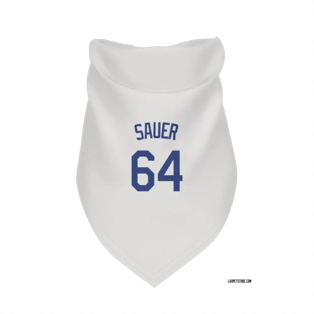 Los Angeles Dodgers Matt Sauer White Pet Bandana for Dog & Cat