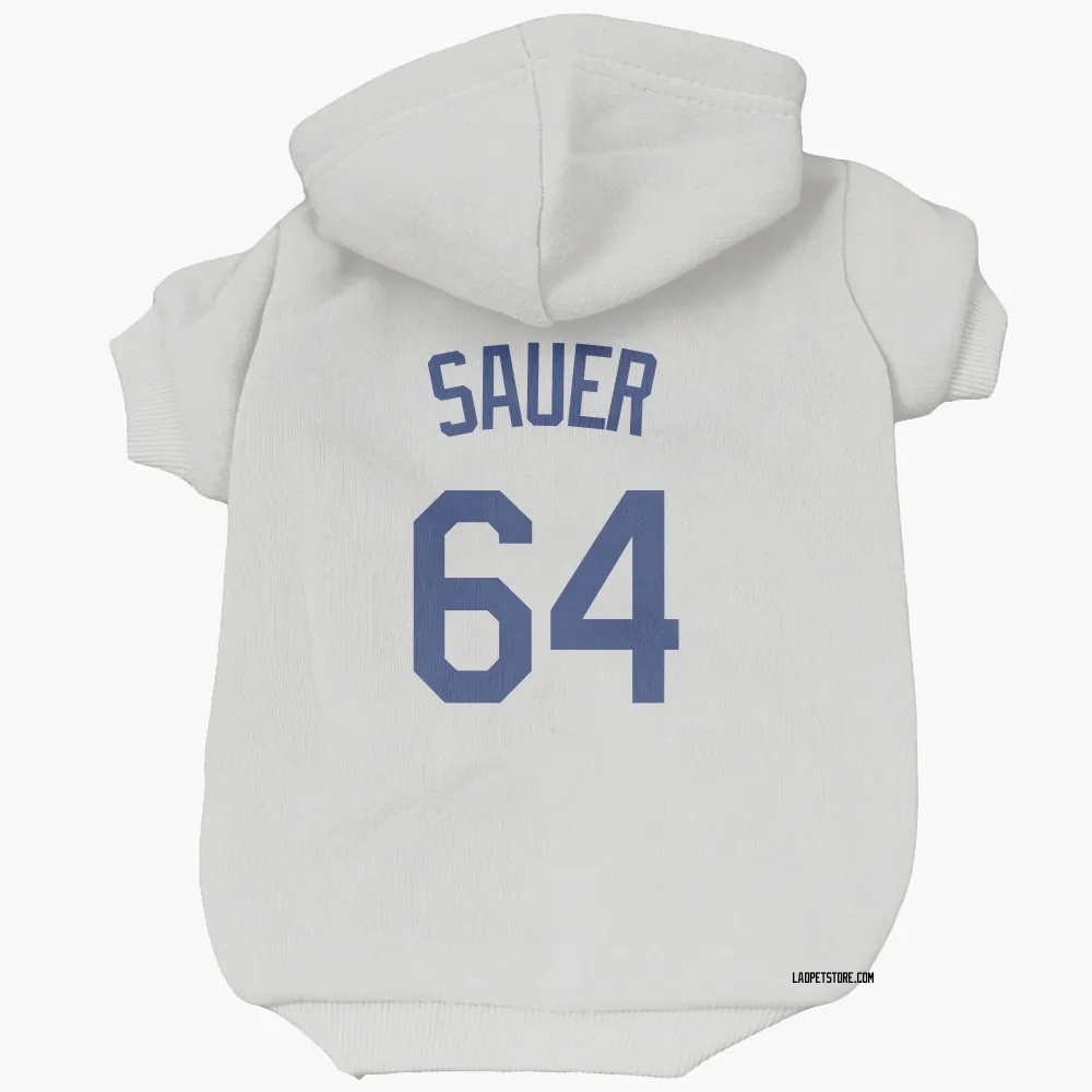 Los Angeles Dodgers Matt Sauer White Pet Hoodie for Dog & Cat