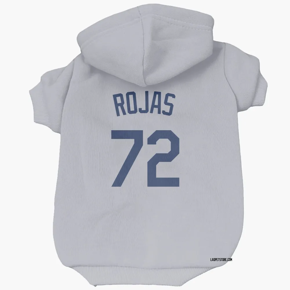 Los Angeles Dodgers Miguel Rojas Gray Pet Hoodie for Dog & Cat