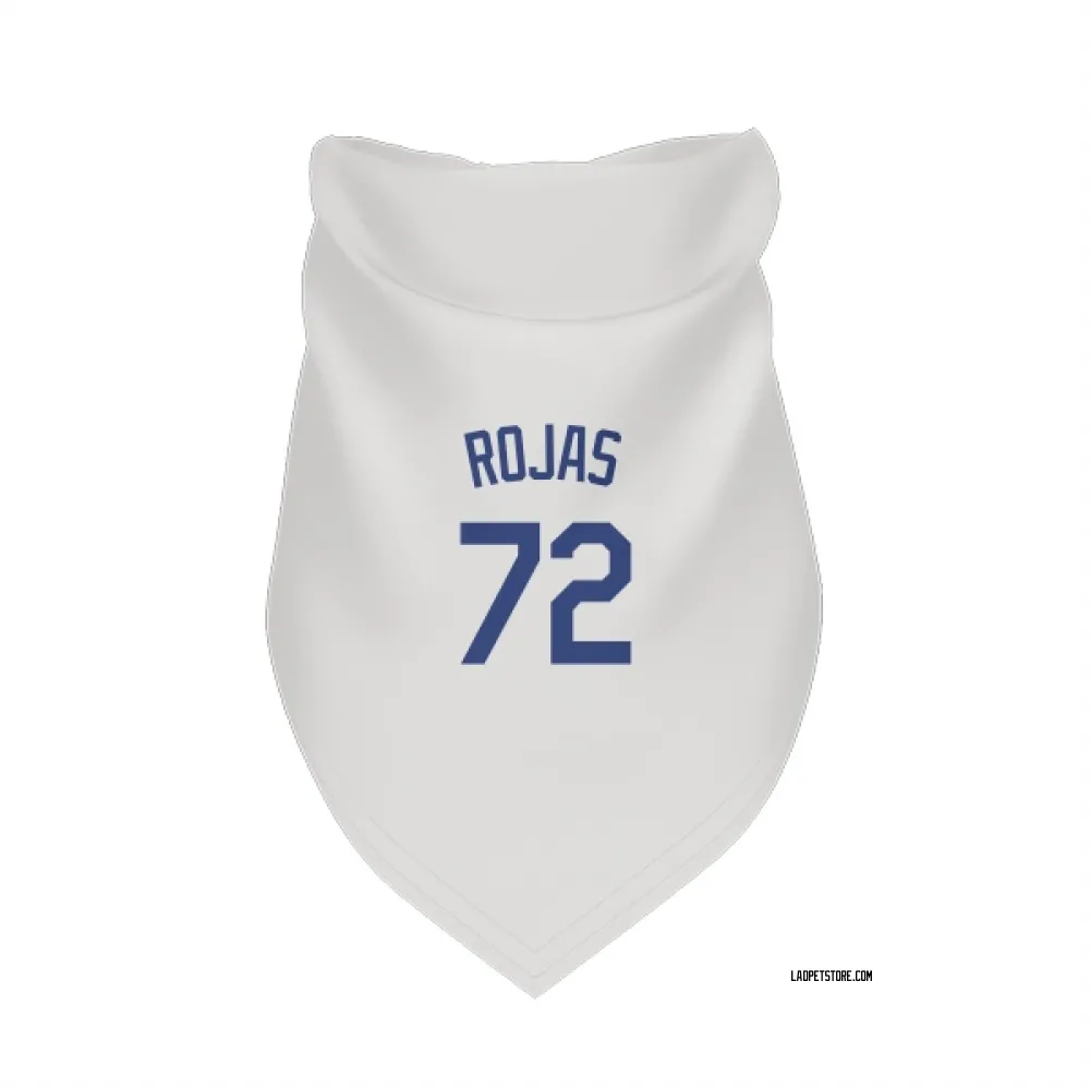 Los Angeles Dodgers Miguel Rojas White Pet Bandana for Dog & Cat