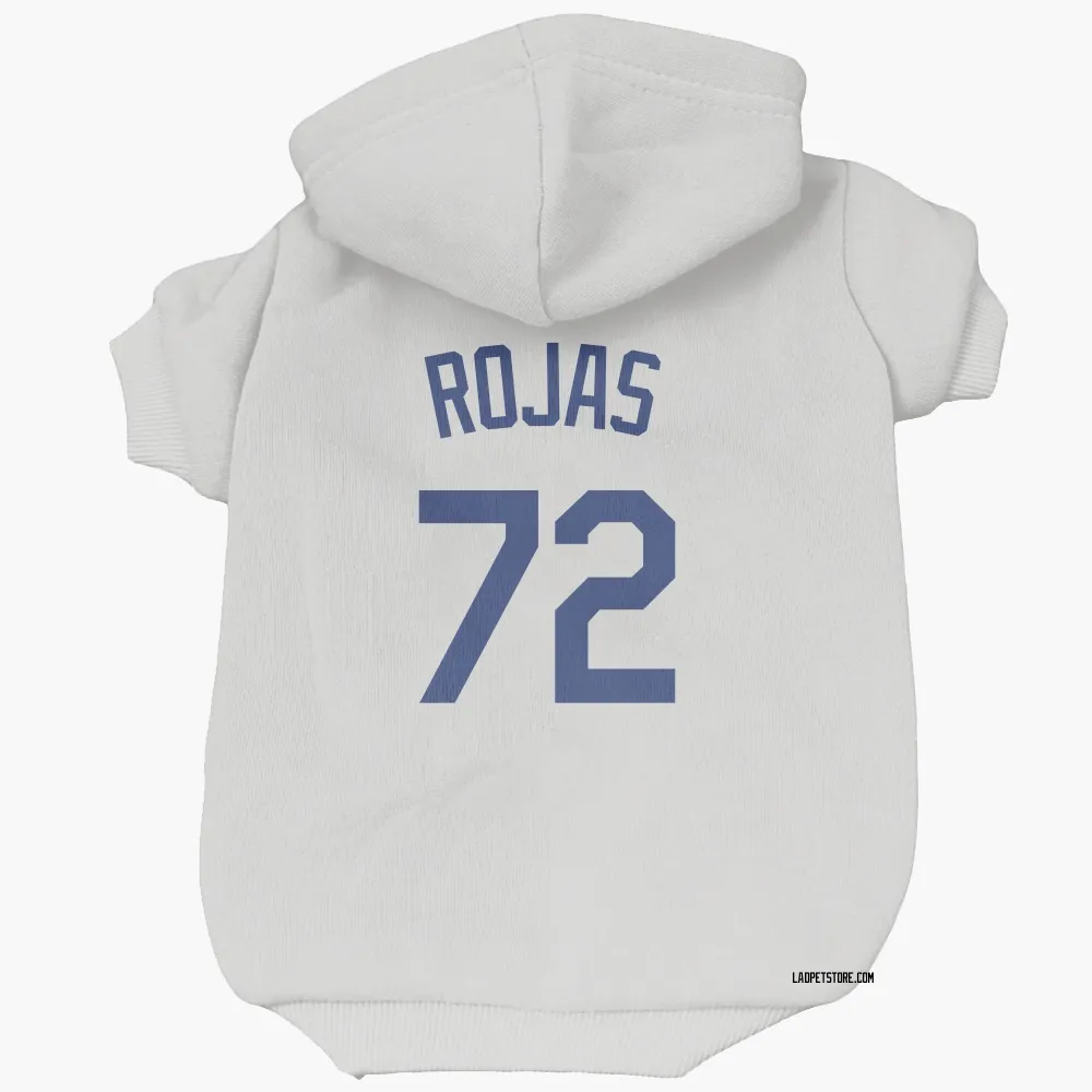 Los Angeles Dodgers Miguel Rojas White Pet Hoodie for Dog & Cat