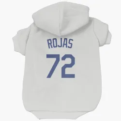 Los Angeles Dodgers Miguel Rojas White Pet Hoodie for Dog & Cat