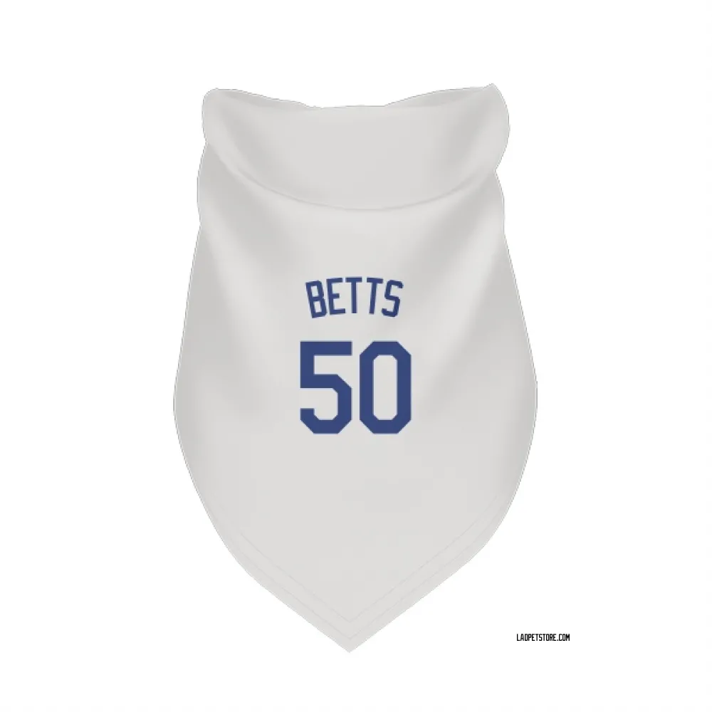 Los Angeles Dodgers Mookie Betts White Pet Bandana for Dog & Cat