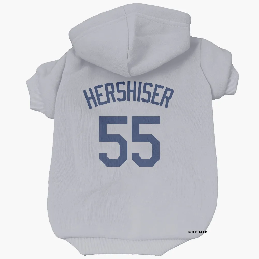 Los Angeles Dodgers Orel Hershiser Gray Pet Hoodie for Dog & Cat