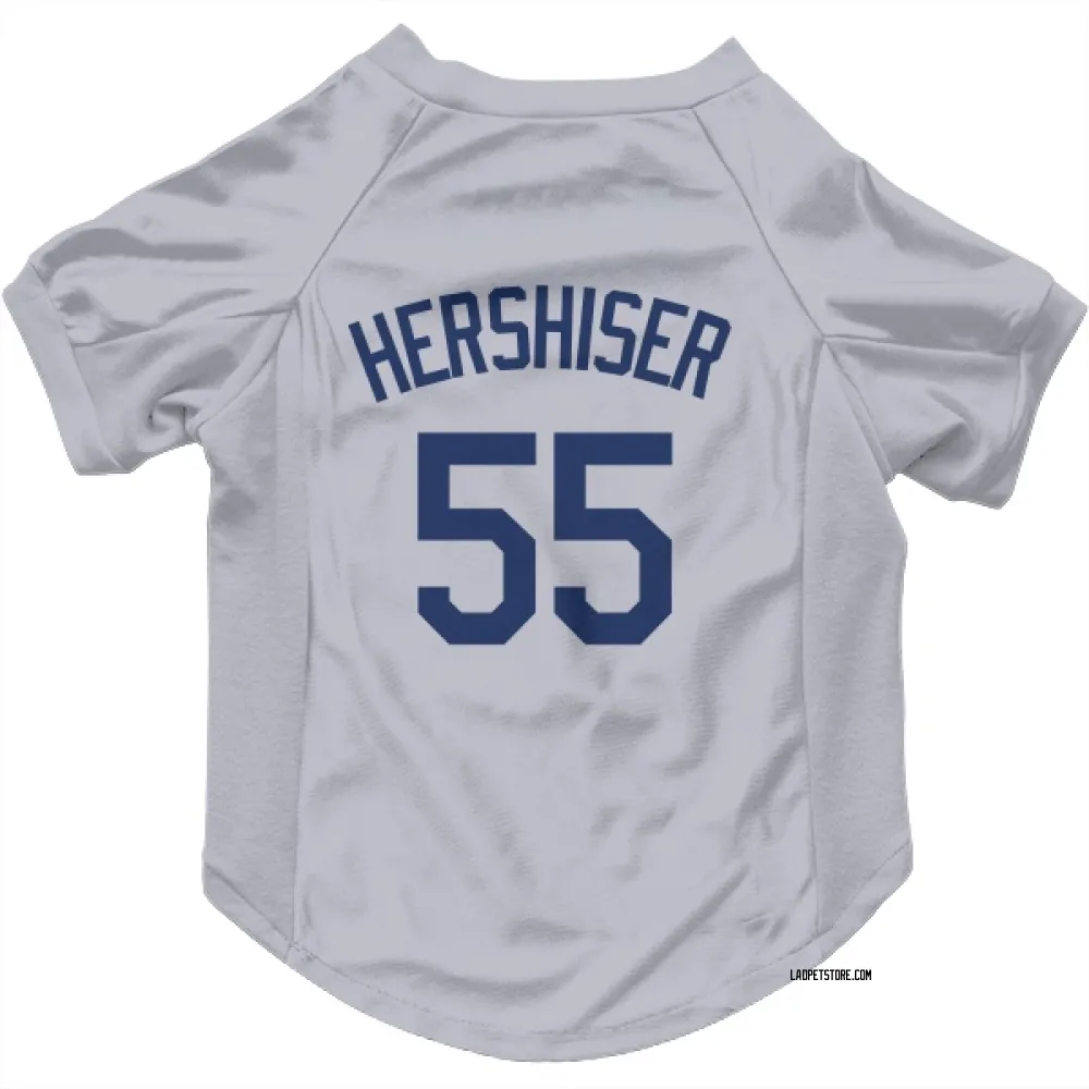 Los Angeles Dodgers Orel Hershiser Gray Pet Jersey for Dog & Cat