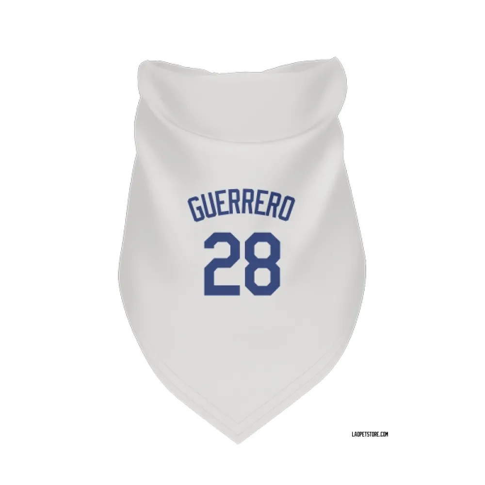 Los Angeles Dodgers Pedro Guerrero White Pet Bandana for Dog & Cat