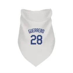 Los Angeles Dodgers Pedro Guerrero White Pet Bandana for Dog & Cat