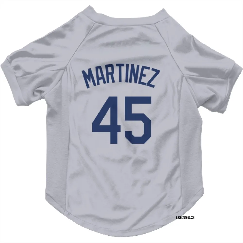 Los Angeles Dodgers Pedro Martinez Gray Pet Jersey for Dog & Cat