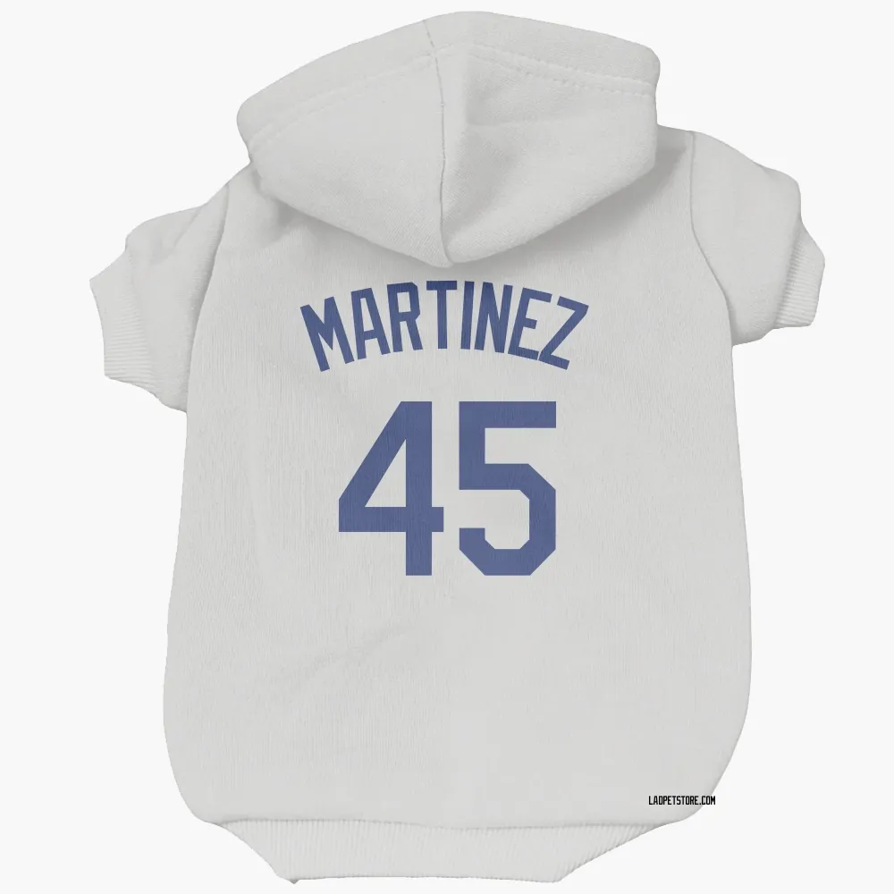 Los Angeles Dodgers Pedro Martinez White Pet Hoodie for Dog & Cat