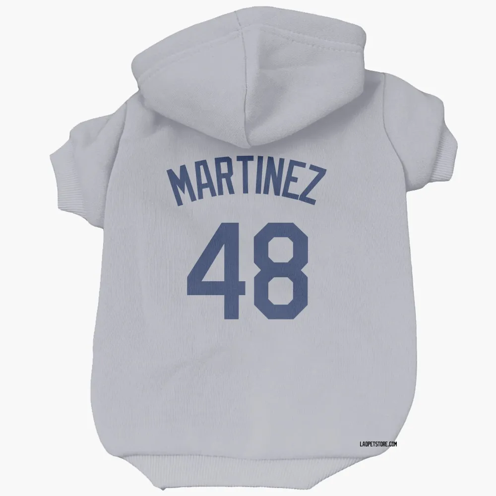 Los Angeles Dodgers Ramon Martinez Gray Pet Hoodie for Dog & Cat