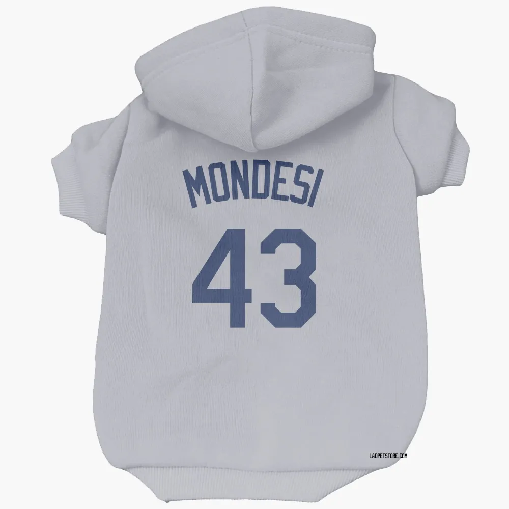 Los Angeles Dodgers Raul Mondesi Gray Pet Hoodie for Dog & Cat