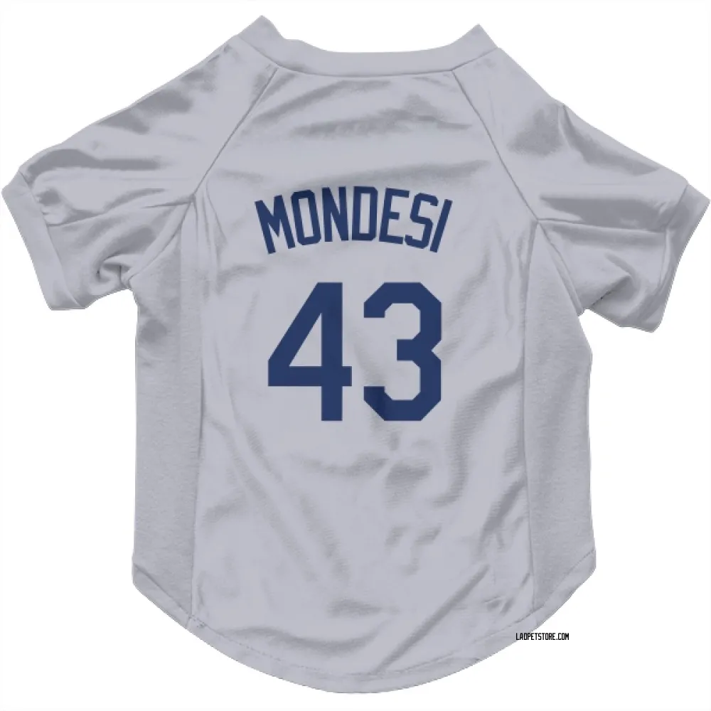 Los Angeles Dodgers Raul Mondesi Gray Pet Jersey for Dog & Cat