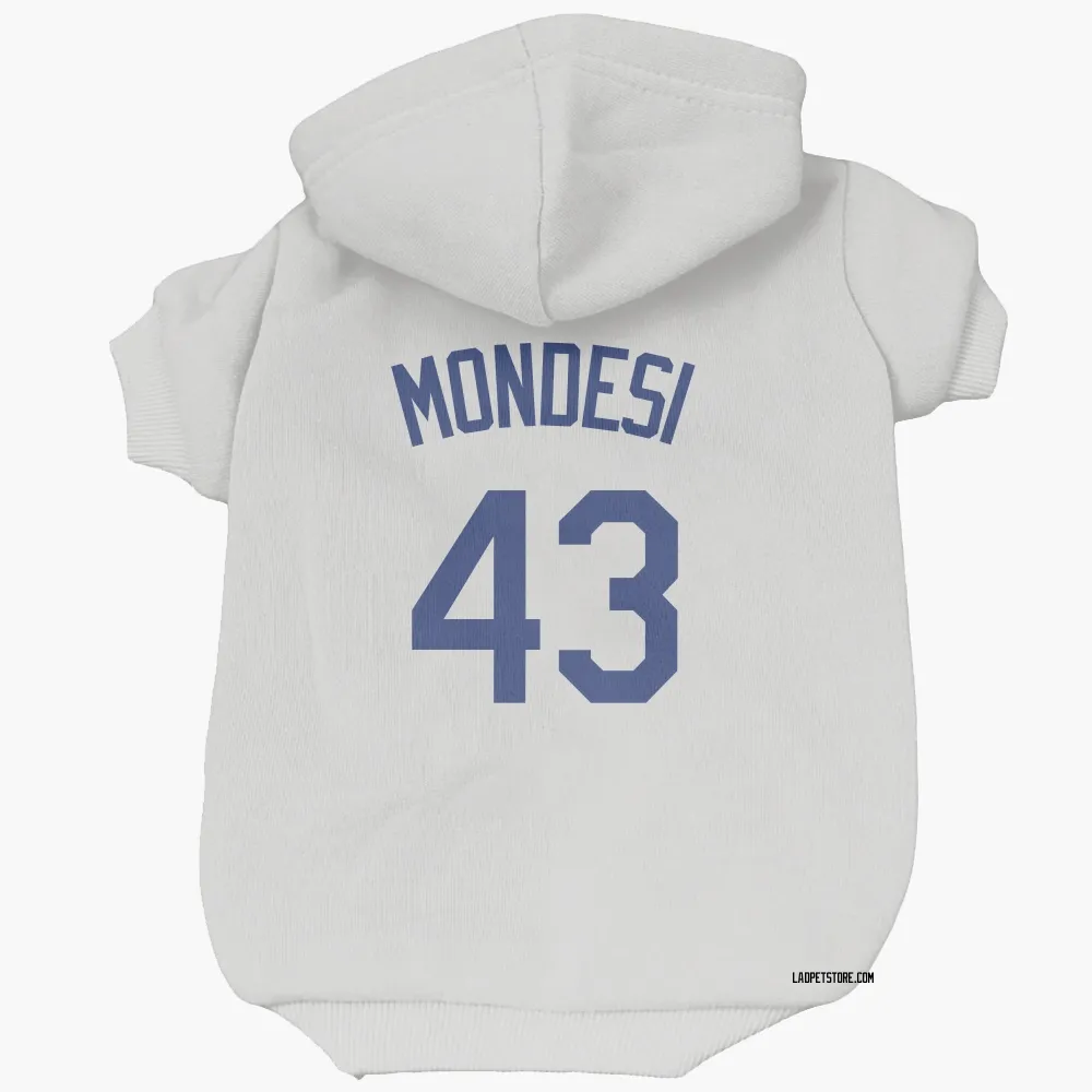 Los Angeles Dodgers Raul Mondesi White Pet Hoodie for Dog & Cat