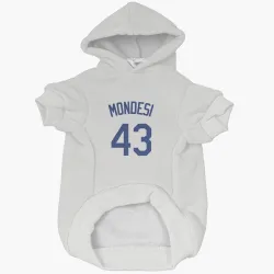 Los Angeles Dodgers Raul Mondesi White Pet Hoodie for Dog & Cat