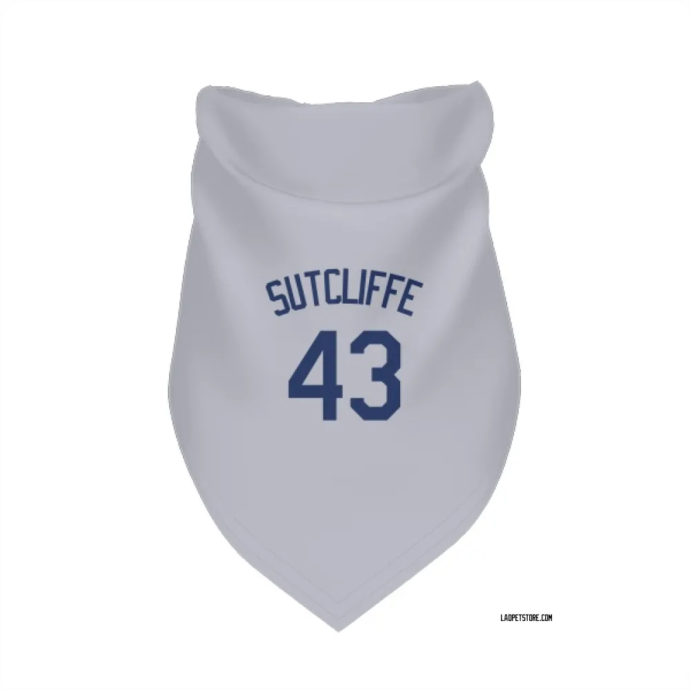 Los Angeles Dodgers Rick Sutcliffe Gray Pet Bandana for Dog & Cat