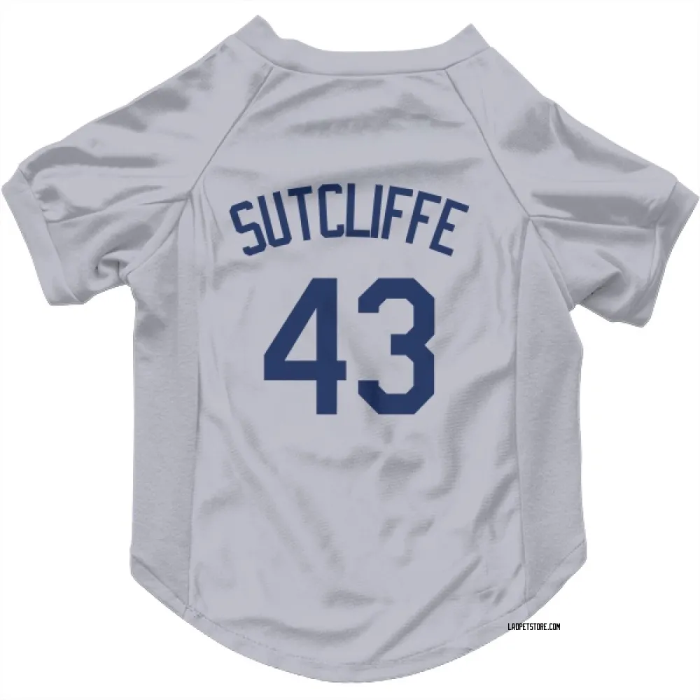 Los Angeles Dodgers Rick Sutcliffe Gray Pet Jersey for Dog & Cat