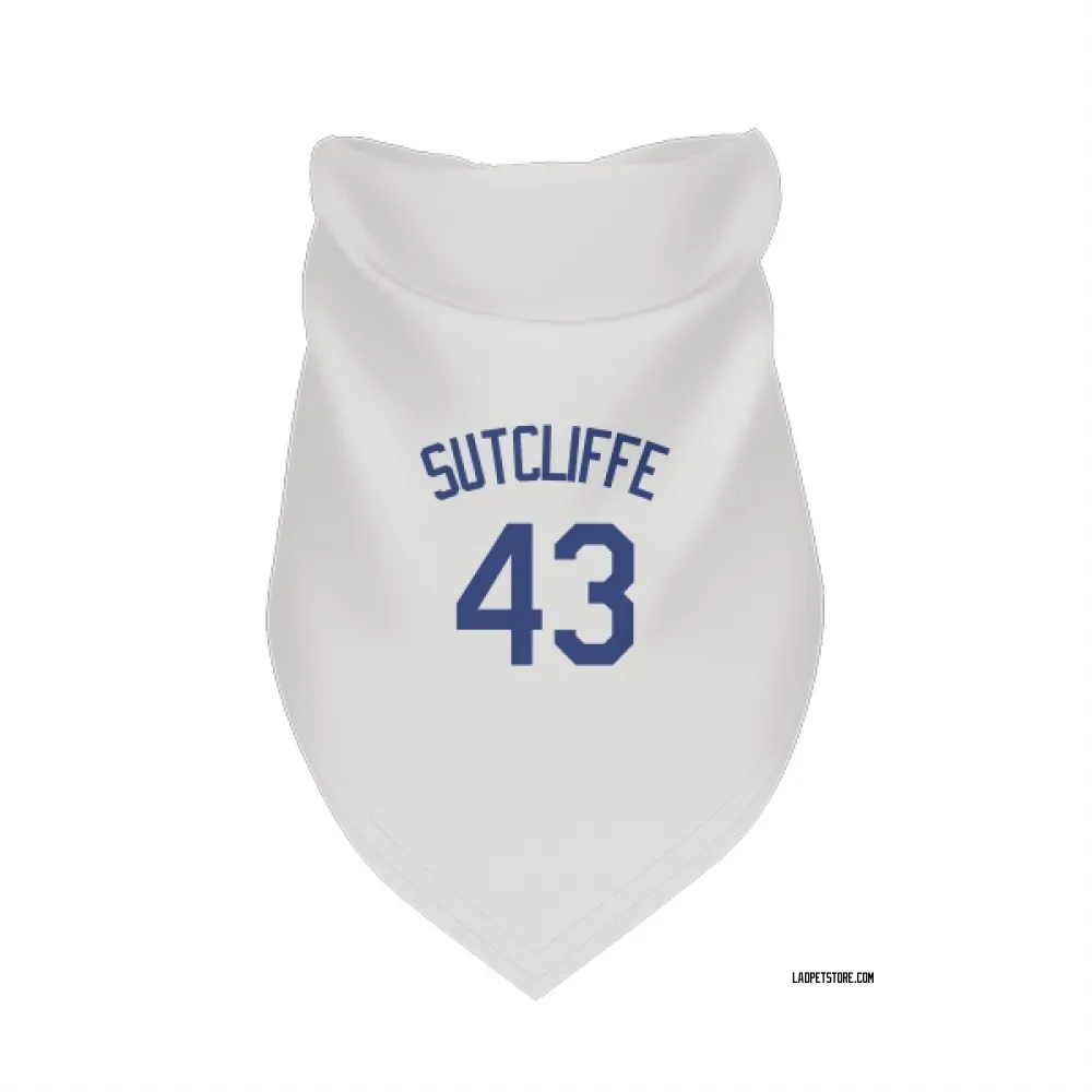 Los Angeles Dodgers Rick Sutcliffe White Pet Bandana for Dog & Cat