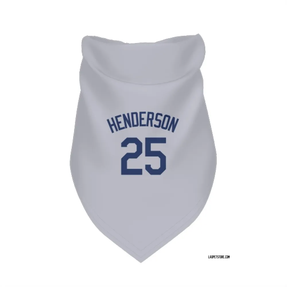 Los Angeles Dodgers Rickey Henderson Gray Pet Bandana for Dog & Cat