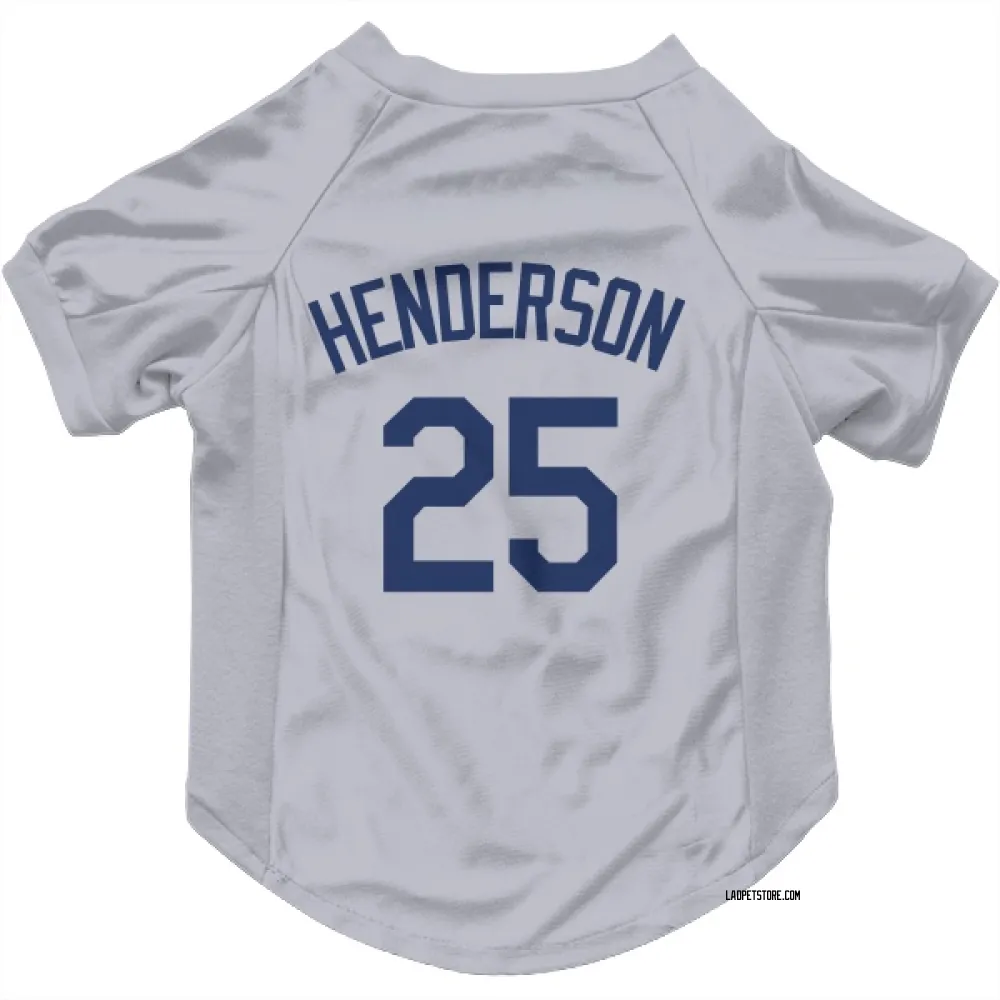 Los Angeles Dodgers Rickey Henderson Gray Pet Jersey for Dog & Cat