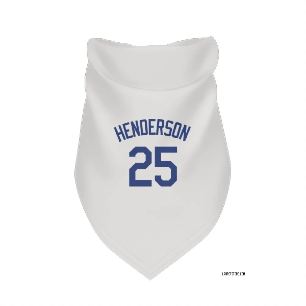 Los Angeles Dodgers Rickey Henderson White Pet Bandana for Dog & Cat