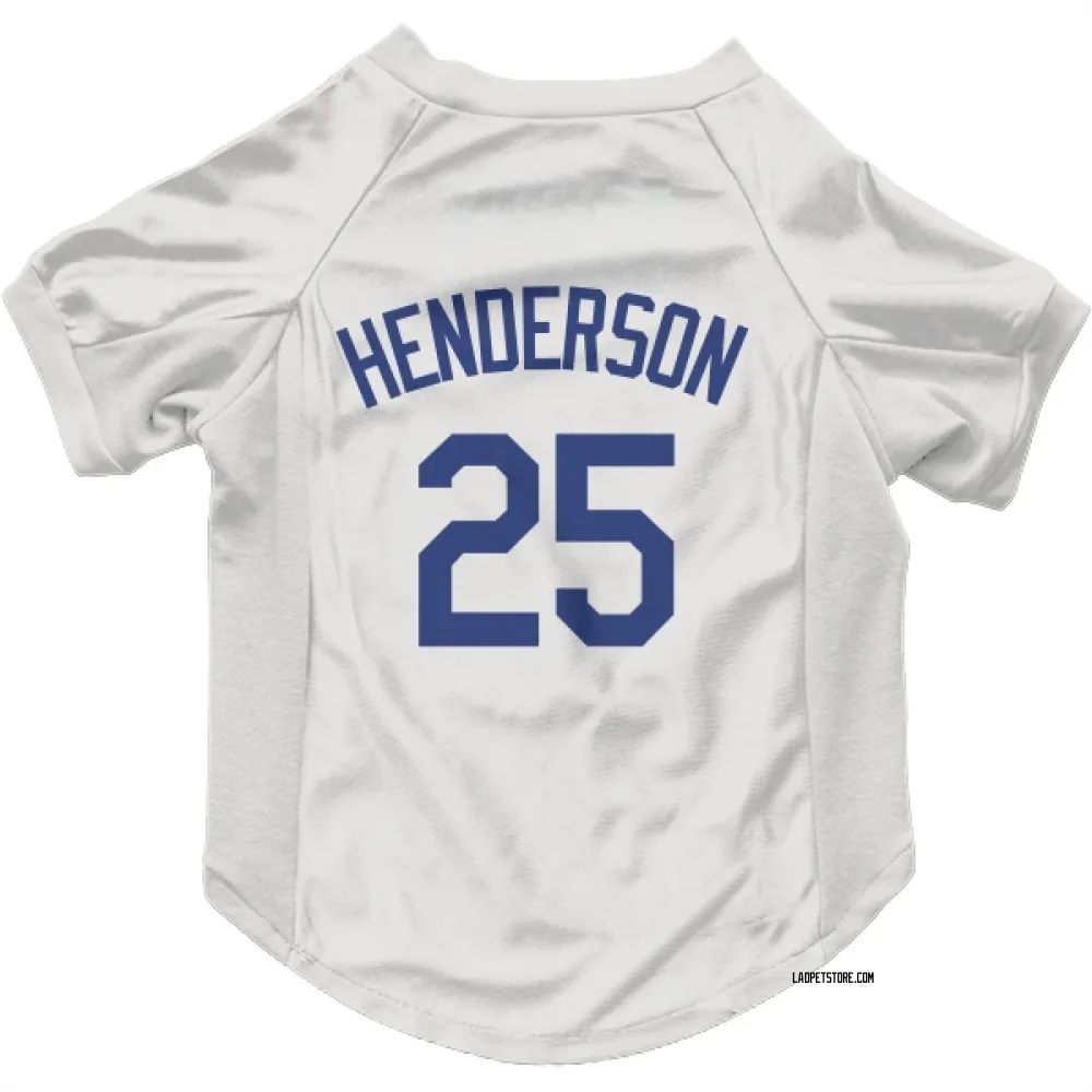 Los Angeles Dodgers Rickey Henderson White Pet Jersey for Dog & Cat