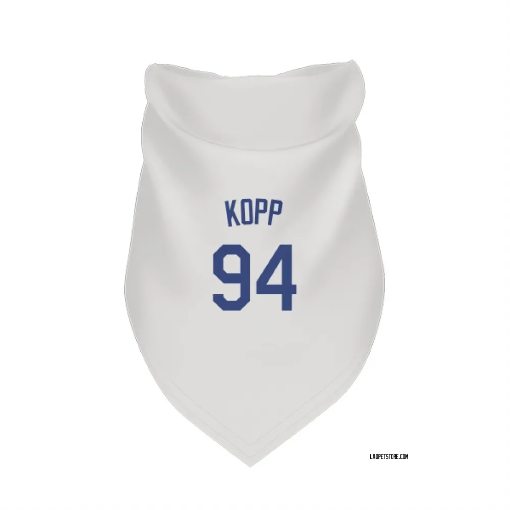 Los Angeles Dodgers Ronan Kopp White Pet Bandana for Dog & Cat