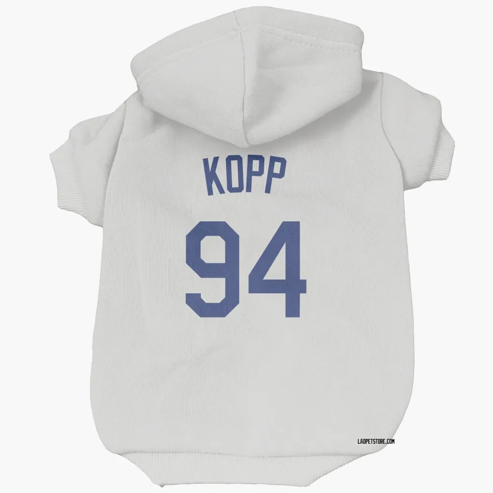 Los Angeles Dodgers Ronan Kopp White Pet Hoodie for Dog & Cat