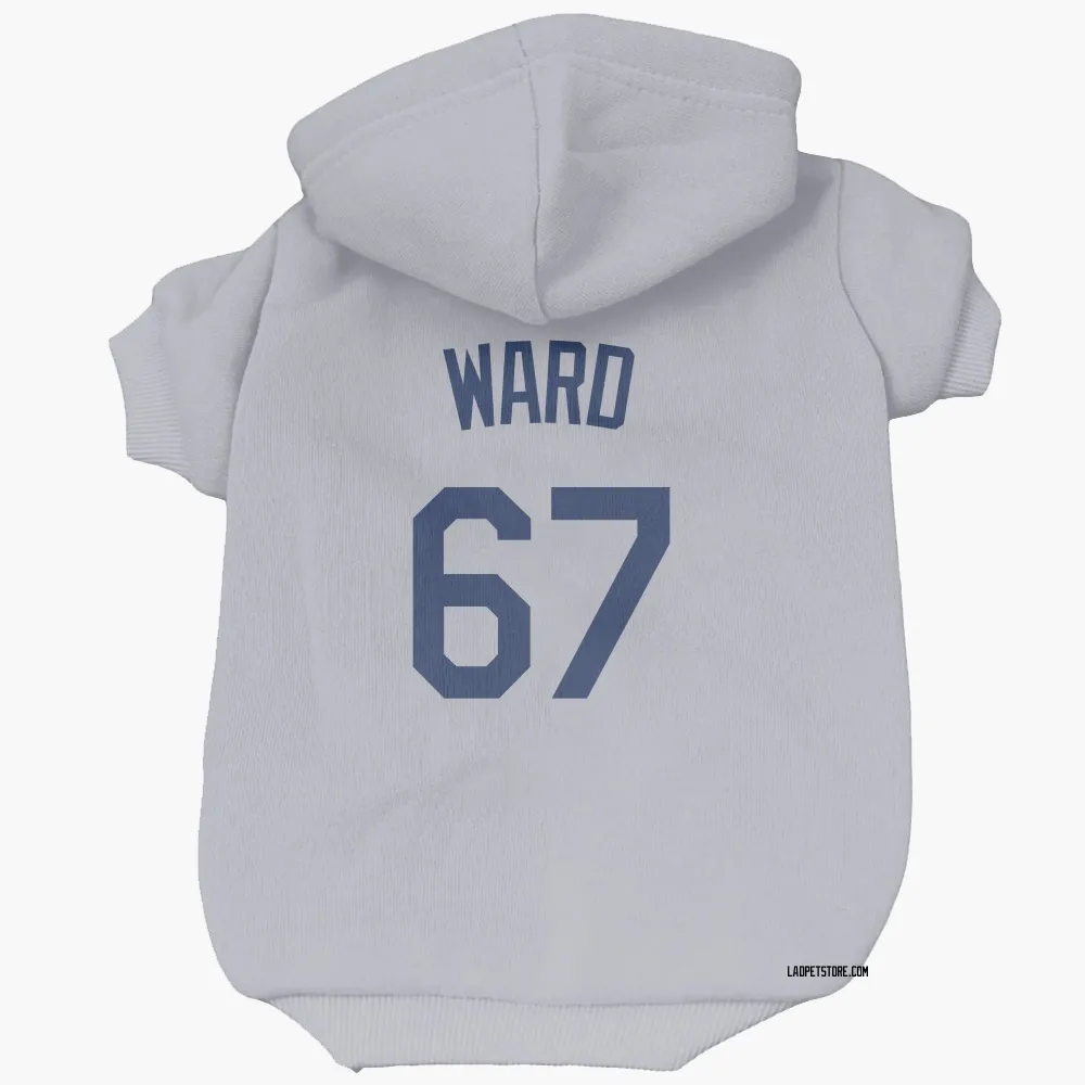Los Angeles Dodgers Ryan Ward Gray Pet Hoodie for Dog & Cat
