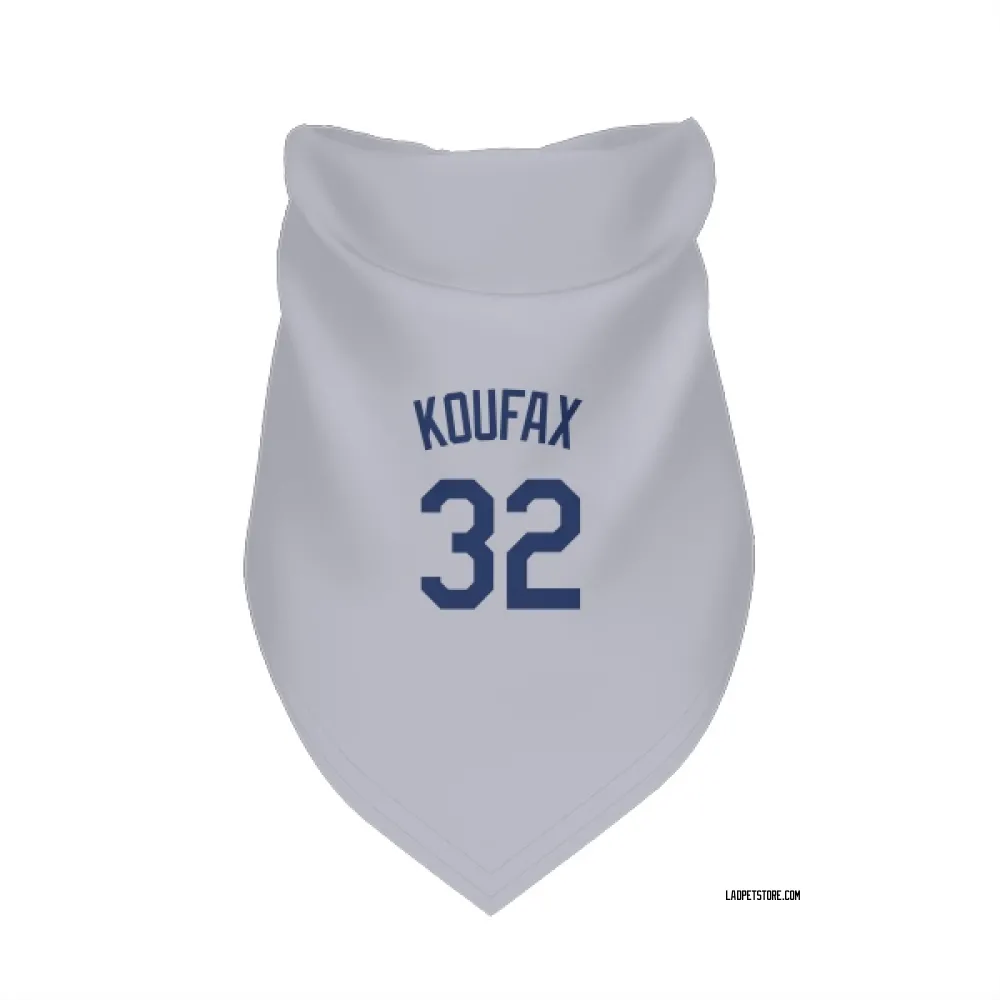 Los Angeles Dodgers Sandy Koufax Gray Pet Bandana for Dog & Cat