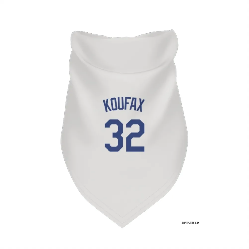Los Angeles Dodgers Sandy Koufax White Pet Bandana for Dog & Cat