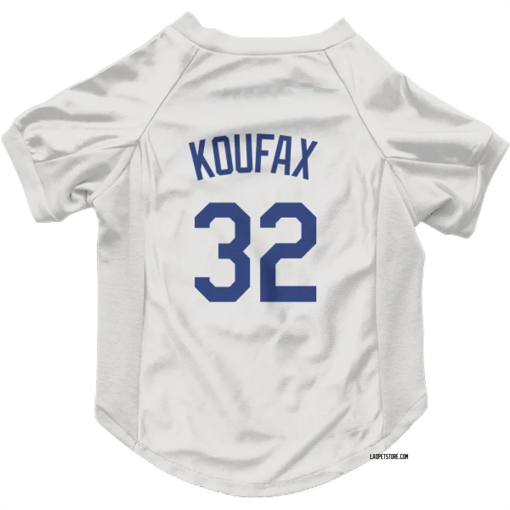 Los Angeles Dodgers Sandy Koufax White Pet Jersey for Dog & Cat