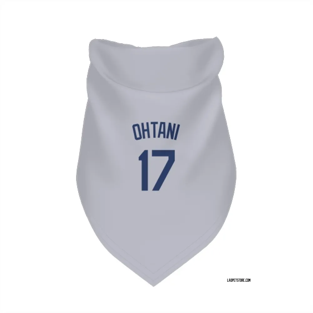 Los Angeles Dodgers Shohei Ohtani Gray Pet Bandana for Dog & Cat