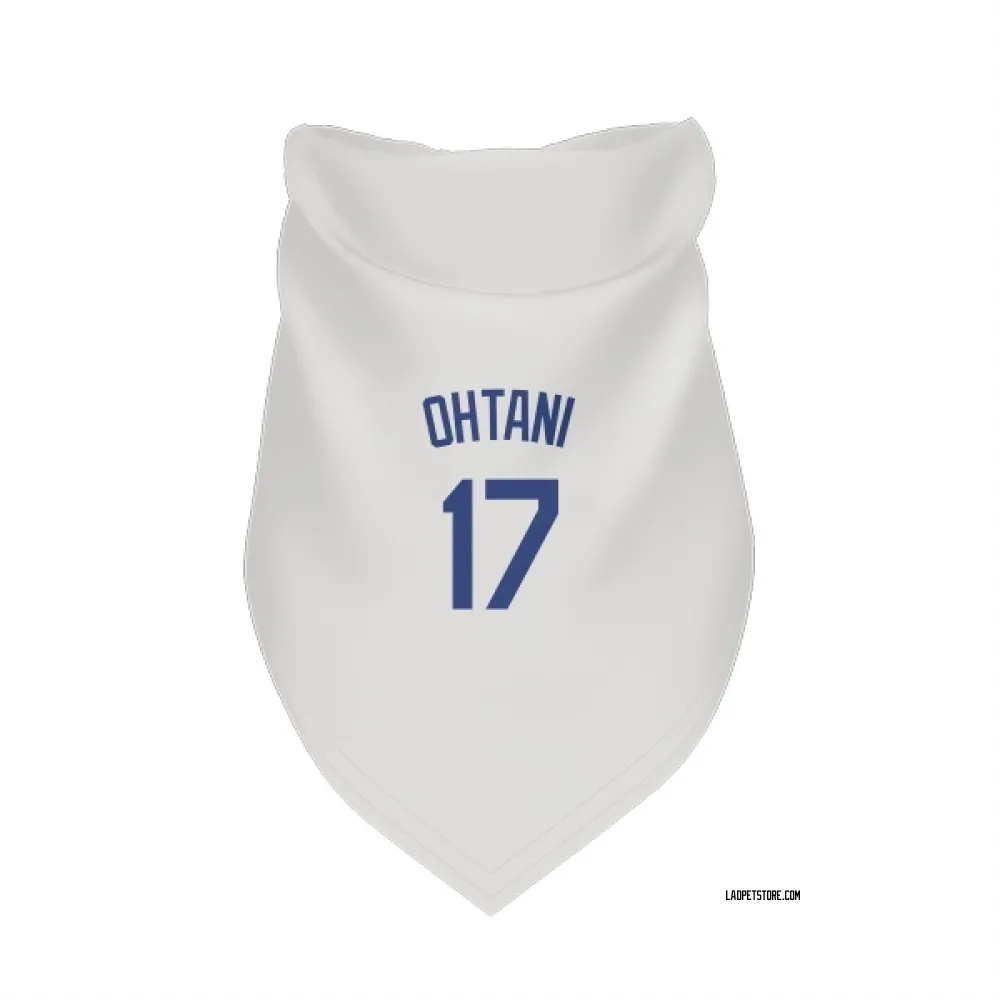 Los Angeles Dodgers Shohei Ohtani White Pet Bandana for Dog & Cat