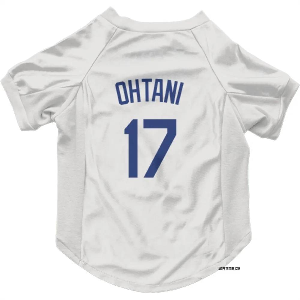 Los Angeles Dodgers Shohei Ohtani White Pet Jersey for Dog & Cat