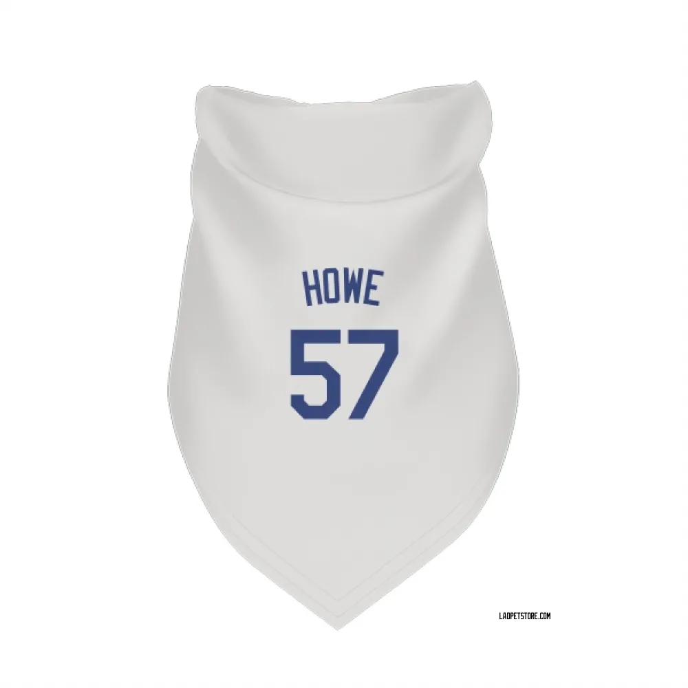 Los Angeles Dodgers Steve Howe White Pet Bandana for Dog & Cat