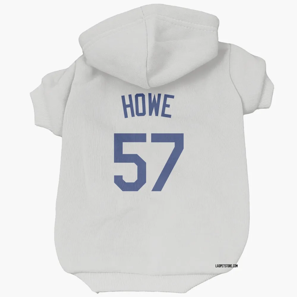 Los Angeles Dodgers Steve Howe White Pet Hoodie for Dog & Cat
