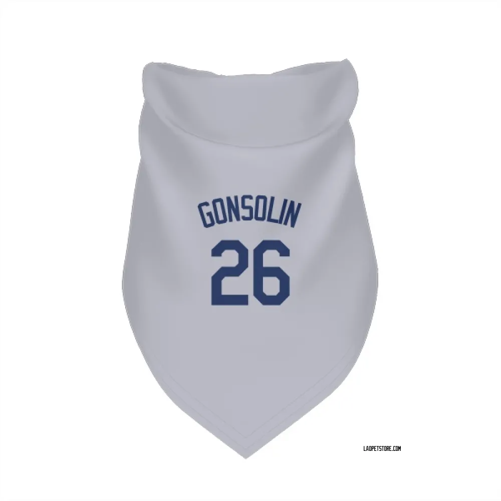 Los Angeles Dodgers Tony Gonsolin Gray Pet Bandana for Dog & Cat