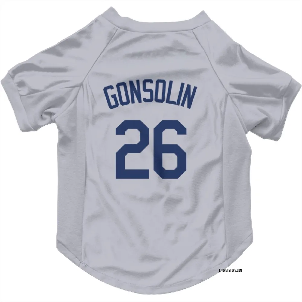 Los Angeles Dodgers Tony Gonsolin Gray Pet Jersey for Dog & Cat