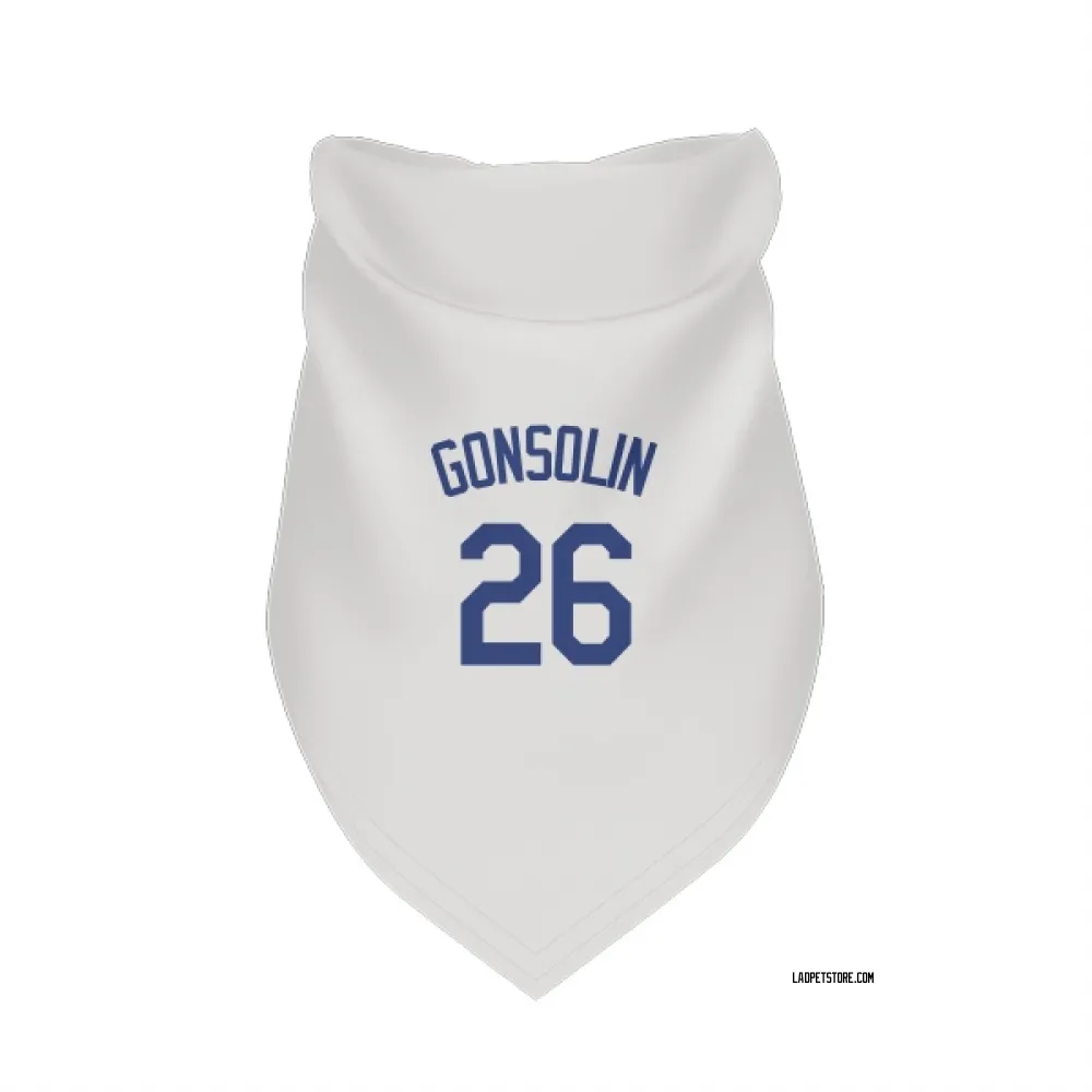 Los Angeles Dodgers Tony Gonsolin White Pet Bandana for Dog & Cat