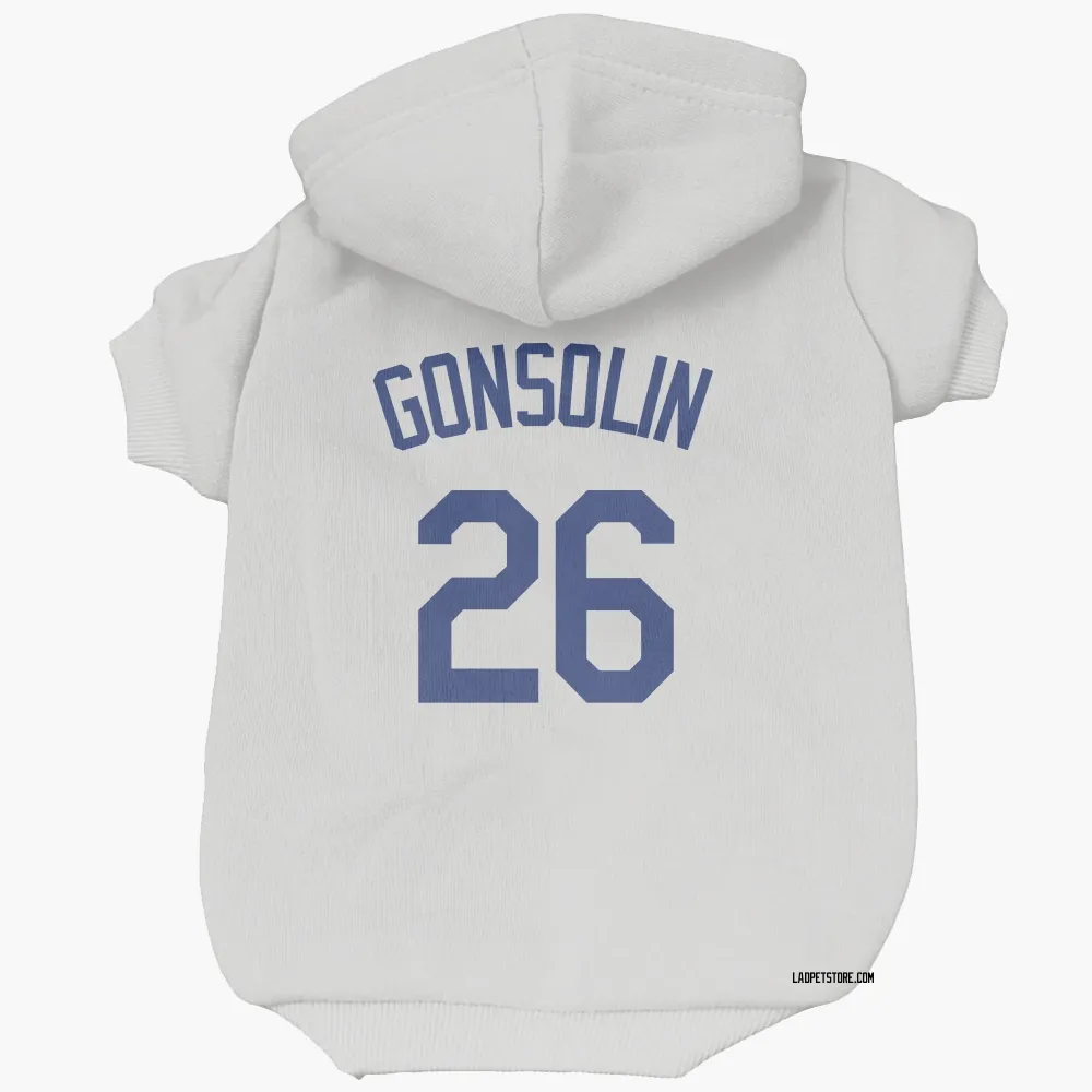 Los Angeles Dodgers Tony Gonsolin White Pet Hoodie for Dog & Cat